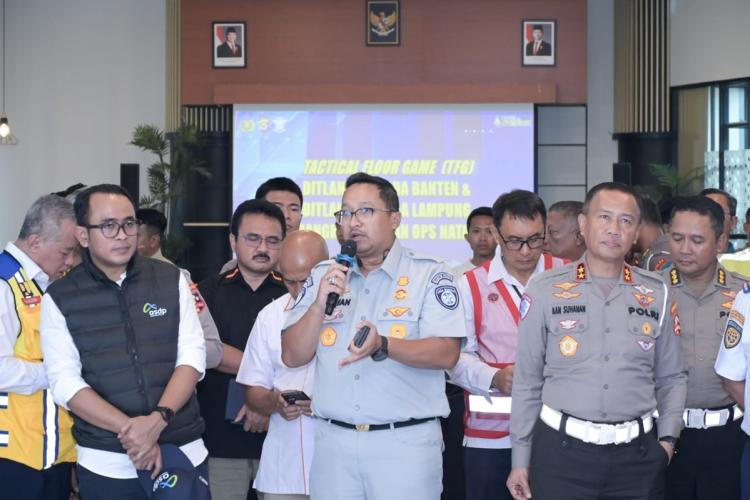 [ID] Kesiapan Pelayanan Nataru, Jasa Raharja, Kemenhub, dan Korlantas Polri Survei Pelabuhan Merak dan Bakauheni