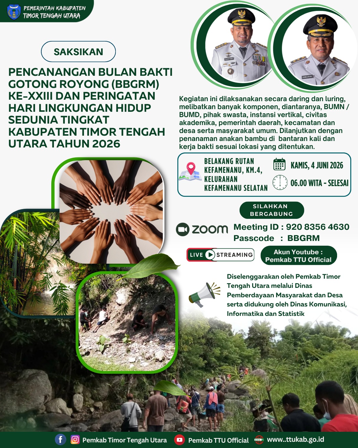 Pemkab TTU Canangkan Bulan Bakti Gotong Royong Masyarakat dan Peringati Hari Lingkungan Hidup Sedunia 2026